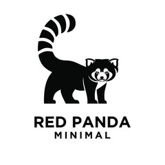 red panda silhouette logo icon design © Alpha Vector