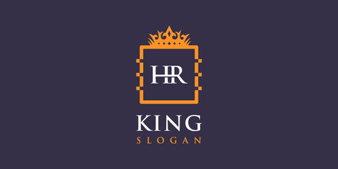 Letter hr crown logo inspiration