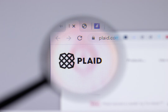 New York, USA - 26 April 2021: Plaid Logo Close-up On Website Page, Illustrative Editorial.