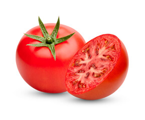 Fresh tomatoes isolsted on white background