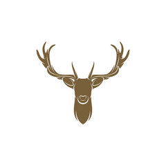 Naklejka premium Deer head design vector illustration, Creative Deer head logo design concept template, symbols icons