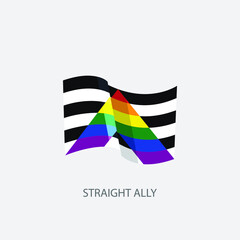 LGBT+ flag. Sexuality, icon, gender, pride. Vector.