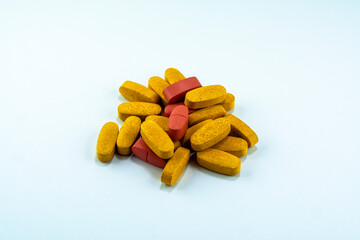 vitamin pills tablets, isolated object, design element, healthy drug, medical supplement