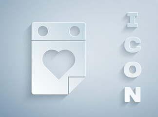 Paper cut Doctor appointment icon isolated on grey background. Calendar, planning board, agenda, consultation doctor. Paper art style. Vector