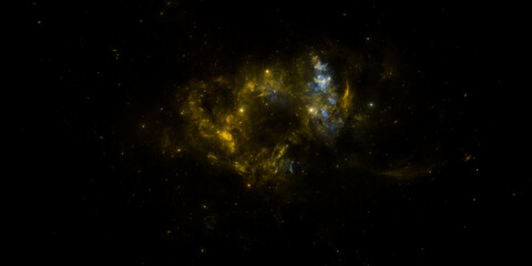 Banner Star field background . Starry outer space background texture . Colorful Starry Night Sky Outer Space background. 3D illustration
