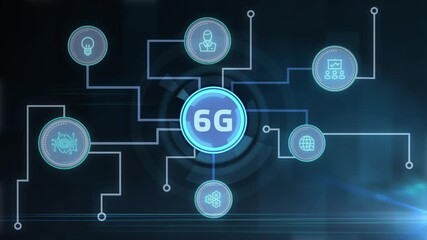 The concept of 6G network, high-speed mobile Internet, new generation networks. Business, modern technology, internet and networking concept. - Powered by Adobe