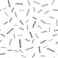 Black Pen icon isolated seamless pattern on white background. Vector