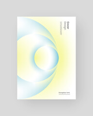 Abstract Placard, Poster, Flyer, Banner Design. Light and shadow illustration on vertical A4 format. 3d geometric shapes. Decorative neumorphism backdrop.