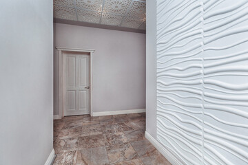 stylish white hallway with doors
