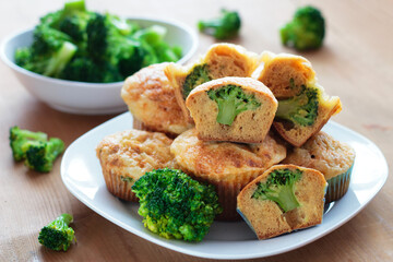 Cupcakes stuffed with broccoli