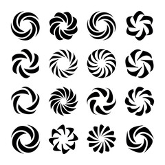 Fototapeta premium Radial Shape Design Element Vector Set