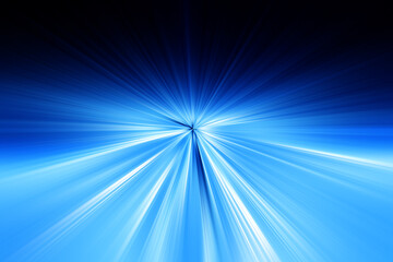 Obraz premium Abstract radial zoom blur surface of dark blue and light blue tones. Abstract bright blue background with radial, radiating, converging lines.