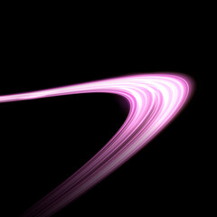 Abstract vector light effect of blue line of light. Movement light pink lines moving in a circle. Lighting equipment for advertising brochures, banners and materials.