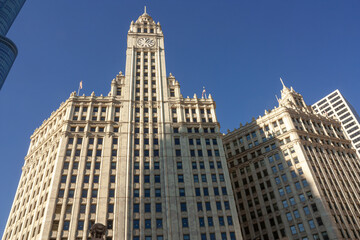 Fototapeta na wymiar The grand facade of a 1920s office building