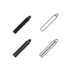 pencil icon in flat, isolated style. Vector icon illustration.