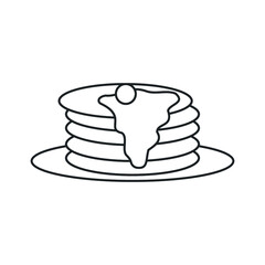 Linear style sign for mobile concept and web design. Pancake symbol illustration