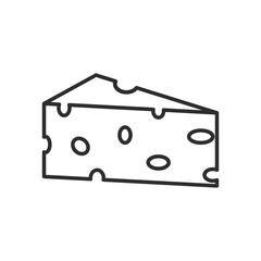 Linear style sign for mobile concept and web design. cheese symbol illustration