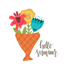 Vector Bouquet with three Flowers