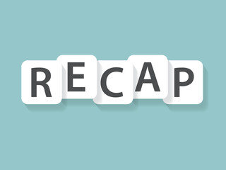 recap word concept  - vector illustration