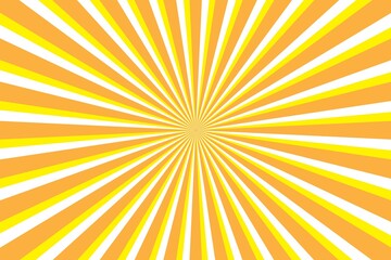 Abstract yellow background with sun ray. Summer vector illustration