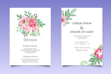 Botanical Watercolor Wedding Theme Set