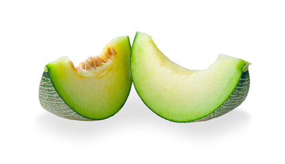 Melon isolated on the white background .