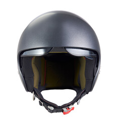 motorcycle helmet with raised visor, isolated on white background