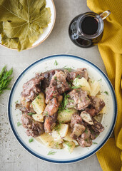 Step by step of preparing Clay-Pot Lamb Cooked over Vinewood from Sifnos