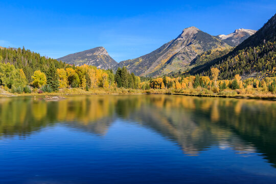 A Small, Roadside Lake In Marble, Colorado, USA