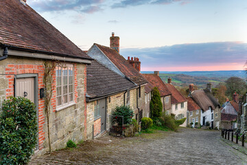 Cottages On A Cobbled Street