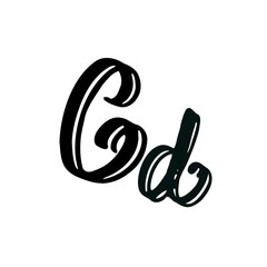 Cd initial handwritten logo for identity