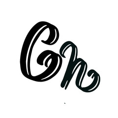 Ch initial handwritten logo for identity