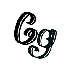 Cg initial handwritten logo for identity