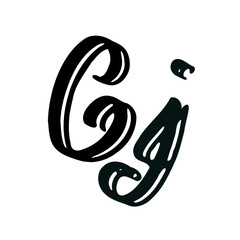 Cj initial handwritten logo for identity