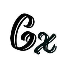 Cx initial handwritten logo for identity