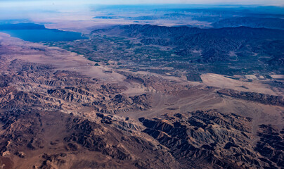 Fototapeta na wymiar Mountain Desert Landscape from Air