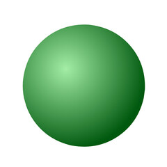 green sphere isolated on white
