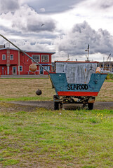 Fototapeta premium Old fishing boat in Astoria - Oregon