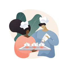 Bake together abstract concept vector illustration.