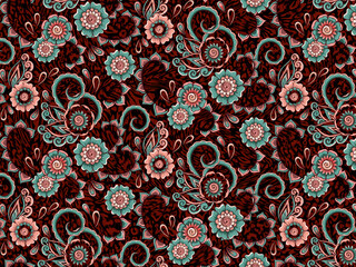 floral and leaf pattern