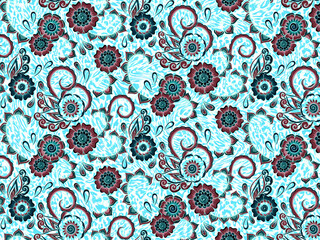 oil painted floral pattern