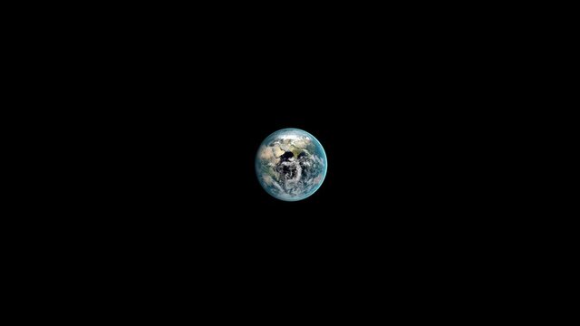 zoom out and zoom in of the earth 4K animation