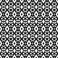  Geometric vector pattern with triangular elements. Seamless abstract ornament for wallpapers and backgrounds. Black and white colors.