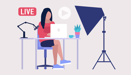 Livestream, Podcast in studio