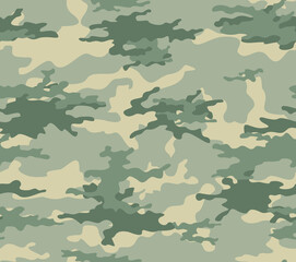 Fototapeta premium Camouflage light vector pattern, military background, repeat print. Vector illustration.