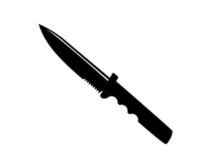 knife icon vector isolated on white