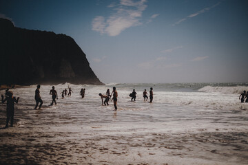 people on the beach