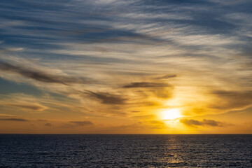 sunset over the sea