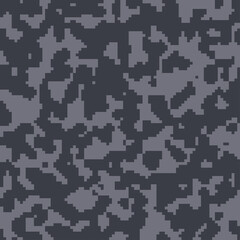 Digital black pixel camouflage seamless pattern for your design. Vector camo texture