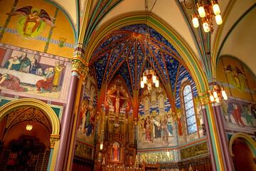 Fototapeta na wymiar Interior of the Church of the Madeleine, Salt Lake City, Utah, USA